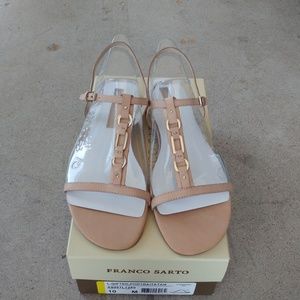 NIB Franco Sarto Tan Leather Sandals